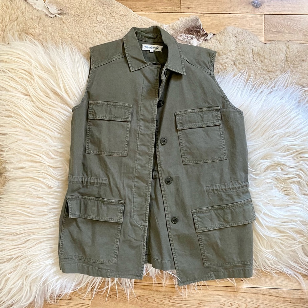 Madewell Army Green Utility Vest